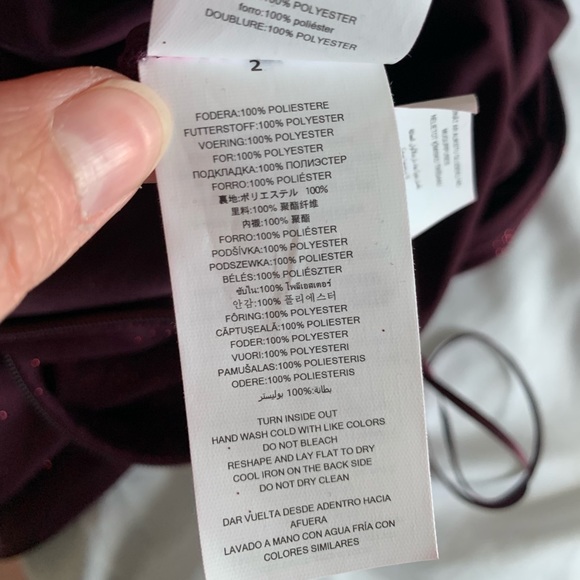 Michael Kors Burgundy Sparkle Jumpsuit, Sz M - Picture 10 of 16